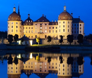 Pałac Moritzburg, Pałac na wodzie, Niemcy, Saksonia