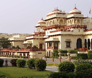 Pałac, Indie, Jaipur, Rambagh, Hotel