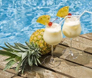 Piña Colada, Ananas, Woda, Pomost, Drinki