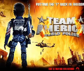 śmigłowiec, policjant, Ekipa Ameryka Policjanci z jajami, Team America World Police
