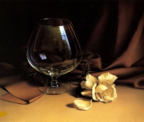 Kieliszek, Draperia, Róża