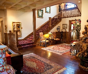 Dom, Foyer, Eleganckie, Wnętrze