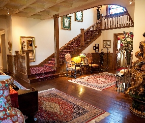 Foyer, Eleganckie, Dom, Wnętrze