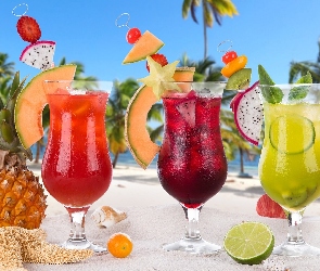 Tropikalne, Drinki, Kolorowe