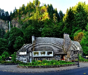 Oregon, Hrabstwo Multnomah, Las, USA, Restauracja, Góry, Droga