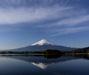 Jezioro, Japonia, Fudżi, Lasy