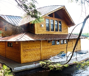 Łódka, Jezioro, Dom