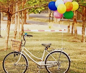 Park, Balony, Rower
