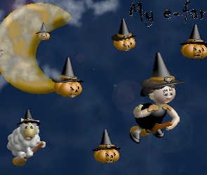 Halloween, latająca owca