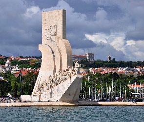 Marina, Odkrywców, Morze, Łodzie, Pomnik, Lizbona, Wybrzeże