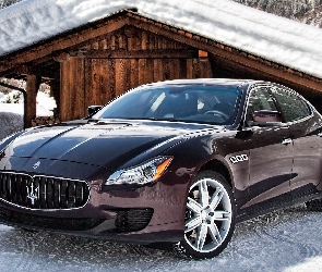 Zima, Alpy, Maserati Q4, Domki