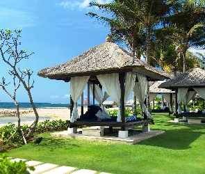 Hotel, Indonezja, Bali, Morze