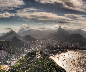 Ocean, Las, Rio De Janeiro, Brazylia, Miasto, Góry