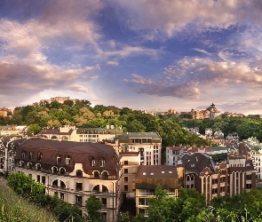 Miasta, Panorama, Kijów, Ukraina