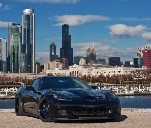 Rzeka, Miasto, Chevrolet, Corvette