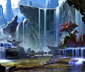Skały, WOdospad, Fantasy