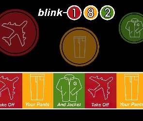 spodnie, samolociki, Blink 182, znaczki