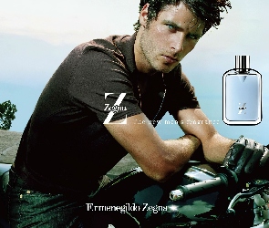 mężczyzna, perfumy, flakon, motor, Ermenegildo Zegna