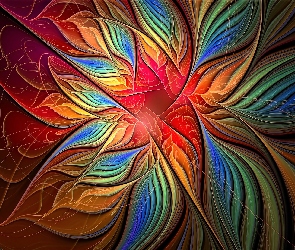 Fraktal, 3D, Kwiat
