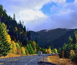 Góry, Droga, Jesień