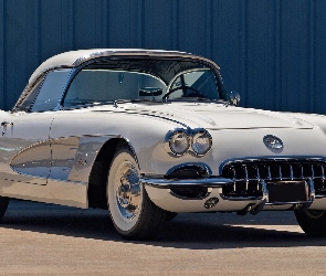 Zabytkowy, 1958, Chevrolet, Biały, Corvette, Stingray