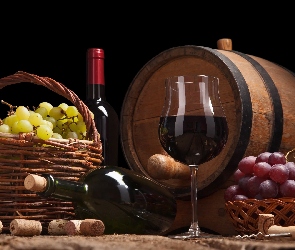 Winogrona, Beczki, Wino
