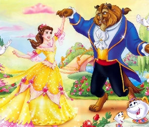 żółta sukienka, bajka, Piękna i bestia, Beauty and the Beast