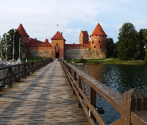 Troki, Jezioro, Most, Litwa, Zamek w Trokach