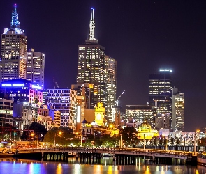 Australia, Noc, Miasto, Melbourne