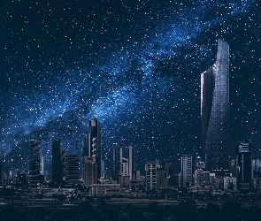 Kuwejt, Gwiazdy, Noc, Miasto