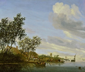 Salomon, Obraz, Przy Promie, van Ruysdael