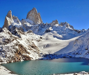 Staw, Patagonia, Góra, Fitz Roy