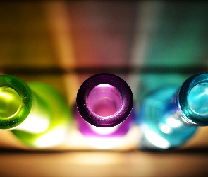 Butelki, Szyjki, Kolorowe