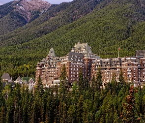 Góry, Świerki, Hotel, Fairmont Banff Springs