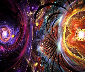 Abstrakcja, 3D, Barwna