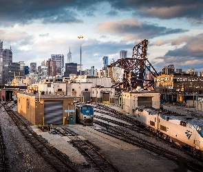 Stany Zjednoczone, Pociągi, Miasto, Dworzec, Chicago