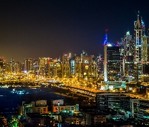 Zjednoczone Emiraty Arabskie, Noc, Miasto, Dubaj