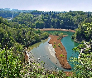 Sarine, Szwajcaria, Fryburg, Lasy, Rzeka