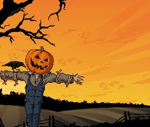 Dynia, Drzewo, Wrona, Strach na wróble, Halloween