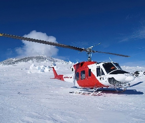 Zima, Góry, Helikopter, Bell