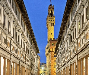 Włochy, Pałac Palazzo Vecchio, Muzeum Galeria Uffizi, Florencja