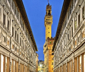 Pałac Palazzo Vecchio, Muzeum Galeria Uffizi, Włochy, Florencja