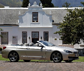 Drzewa, Dom, BMW 6, Cabrio