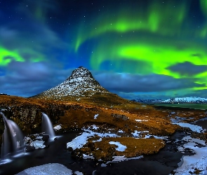 Polarna, Islandia, Zorza