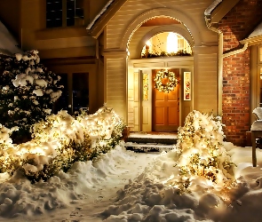 Dom, Świąteczne, Dekoracje