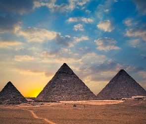 Egipt, Pustynia, Piramidy