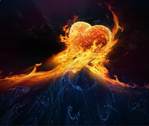 3D, Ogień, Serce