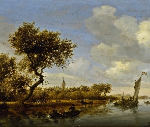 Salomon, Obraz, Na Rzece, van Ruysdael