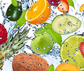 Krople, Wody, Owoce