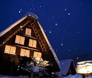 Dom, Niebo, Śnieg